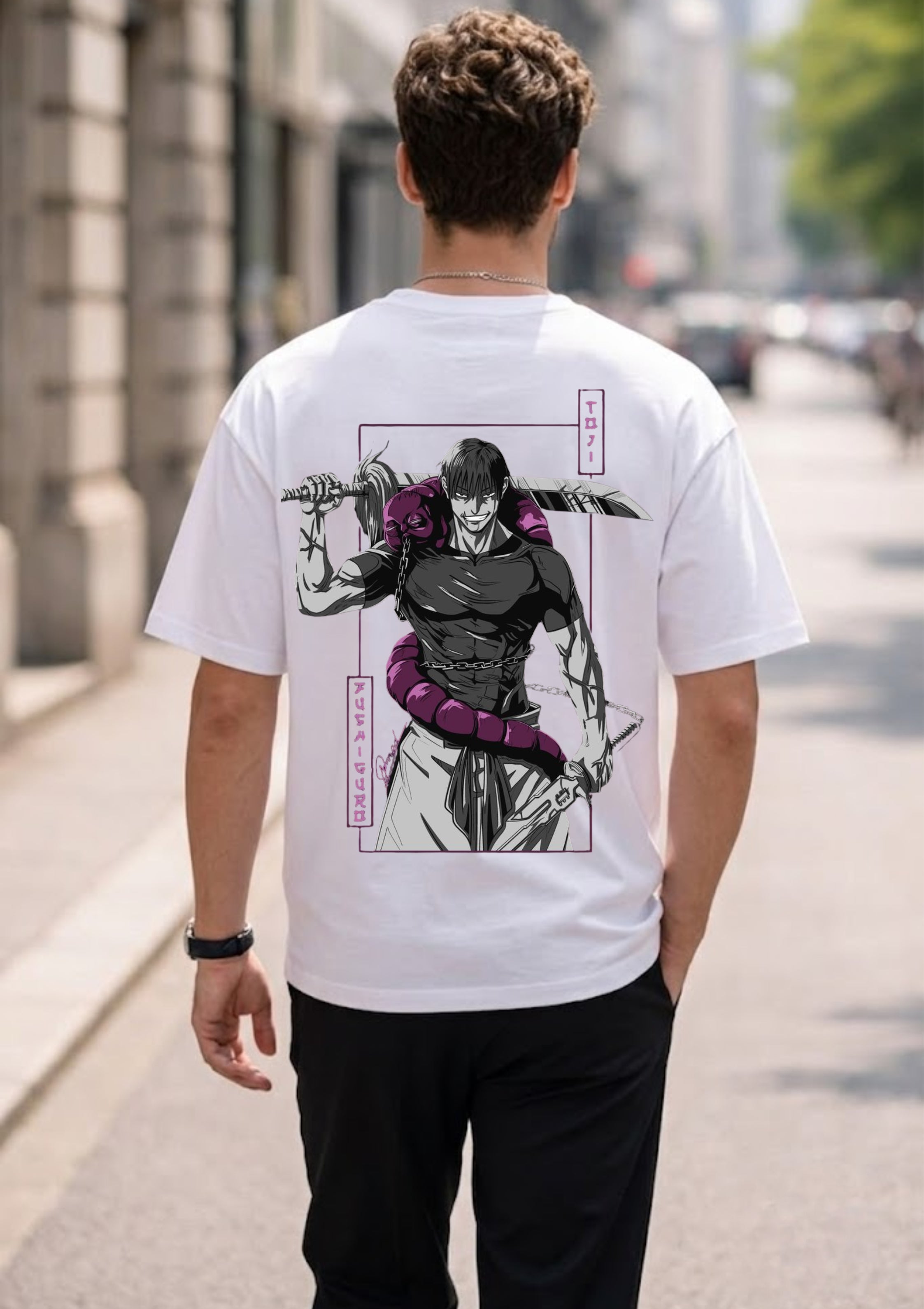 Dark Warrior Anime Graphic Oversized T-Shirt | 220 GSM | 100% Cotton