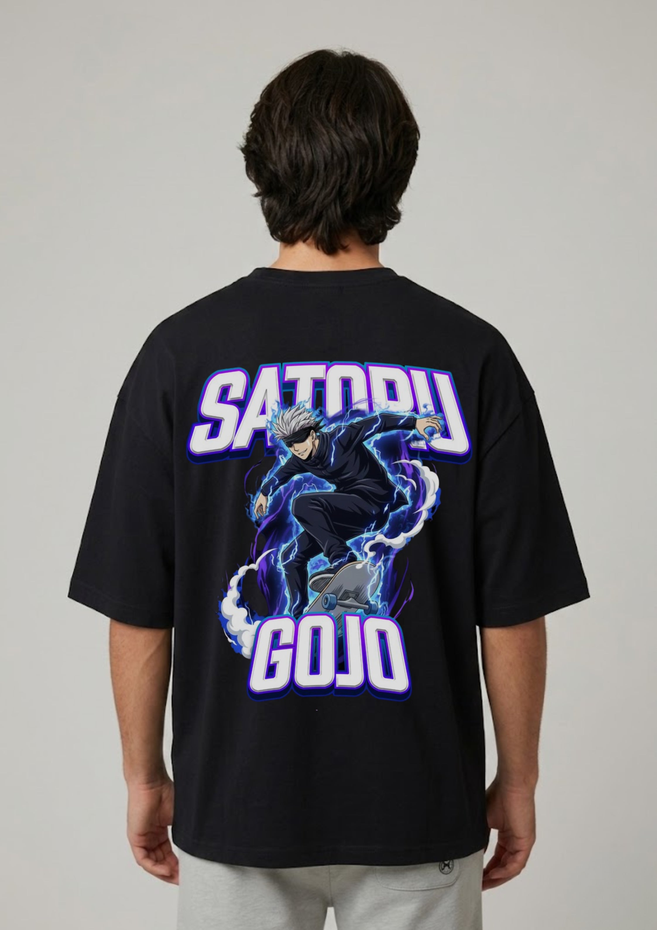 Satoru Gojo Anime Graphic Oversized T-Shirt | 100% Cotton | 220 GSM