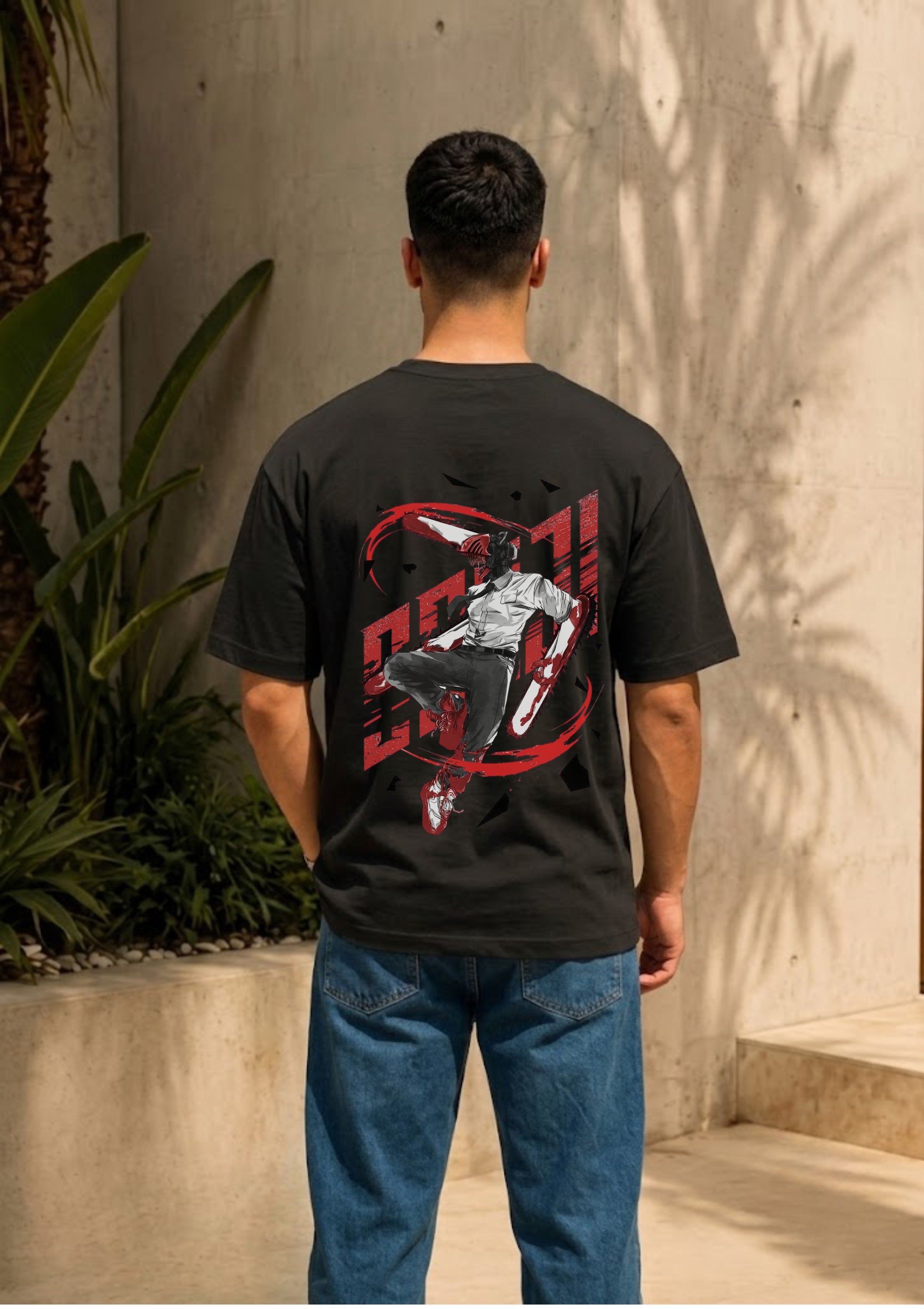 Chainsaw Warrior Anime Graphic Oversized T-Shirt | 100% Cotton | 220 GSM