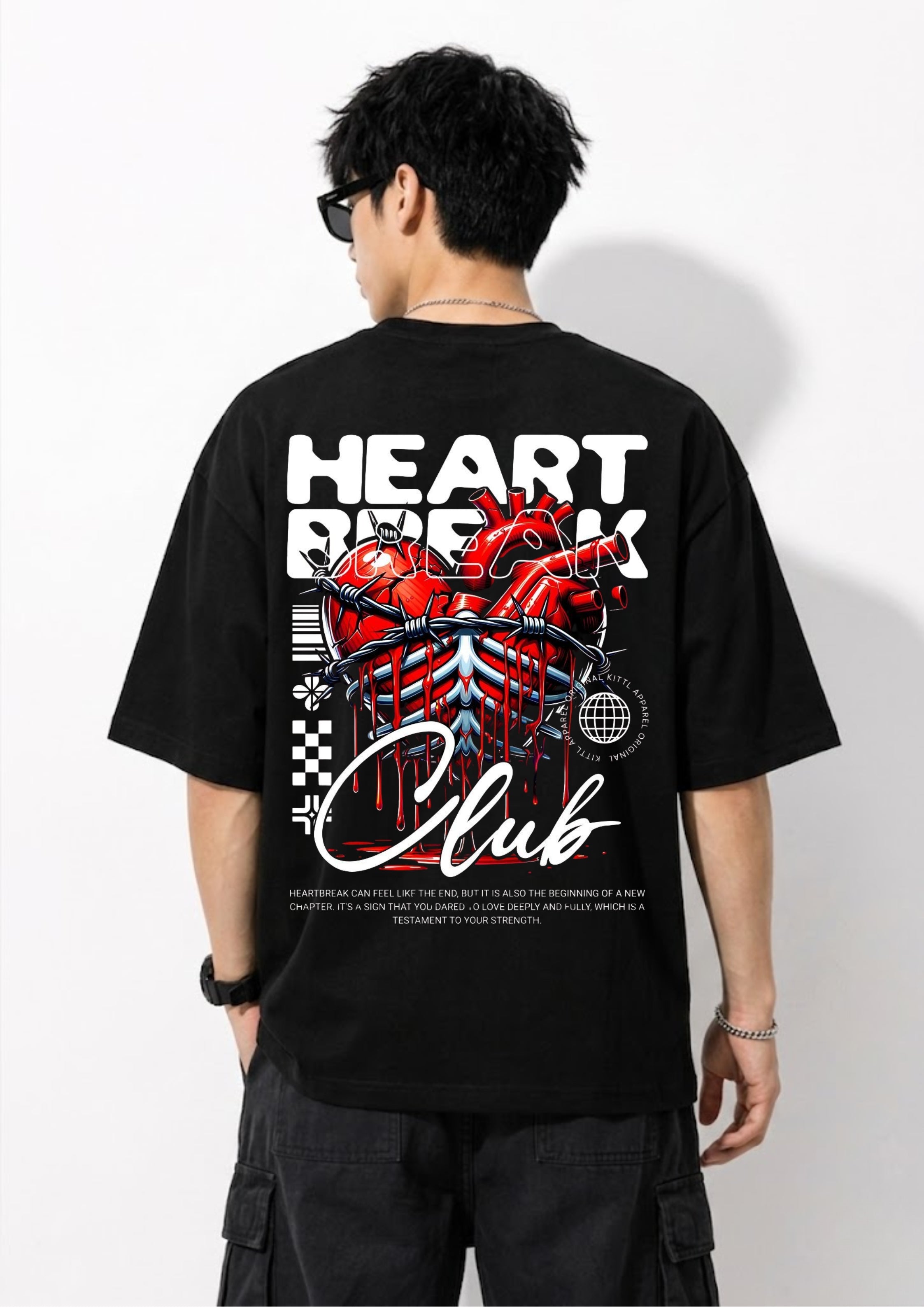 Heartbreak Club Graphic Oversized T-Shirt | 100% Cotton | 220 GSM
