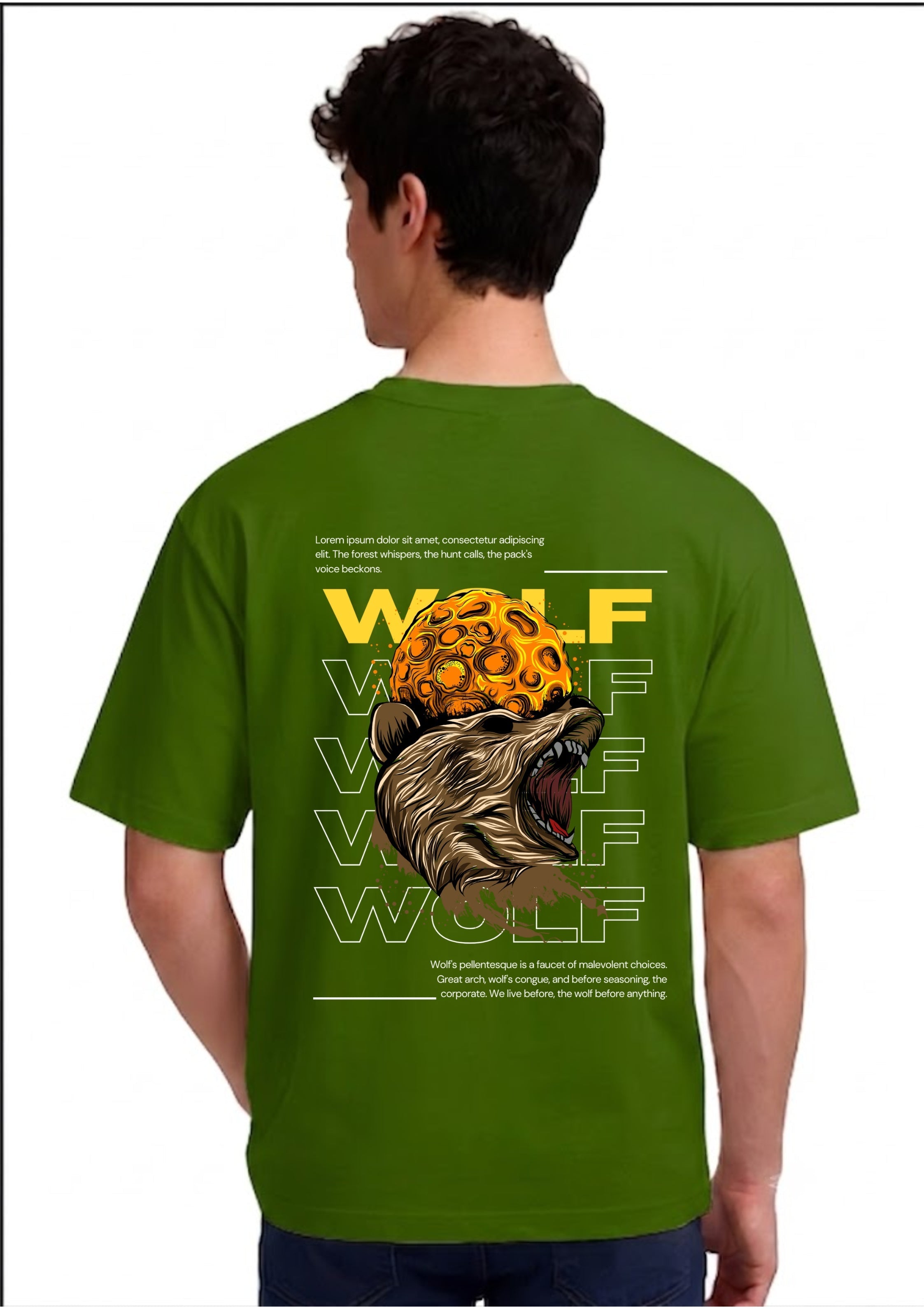 Wolf Moon Graphic Back Print