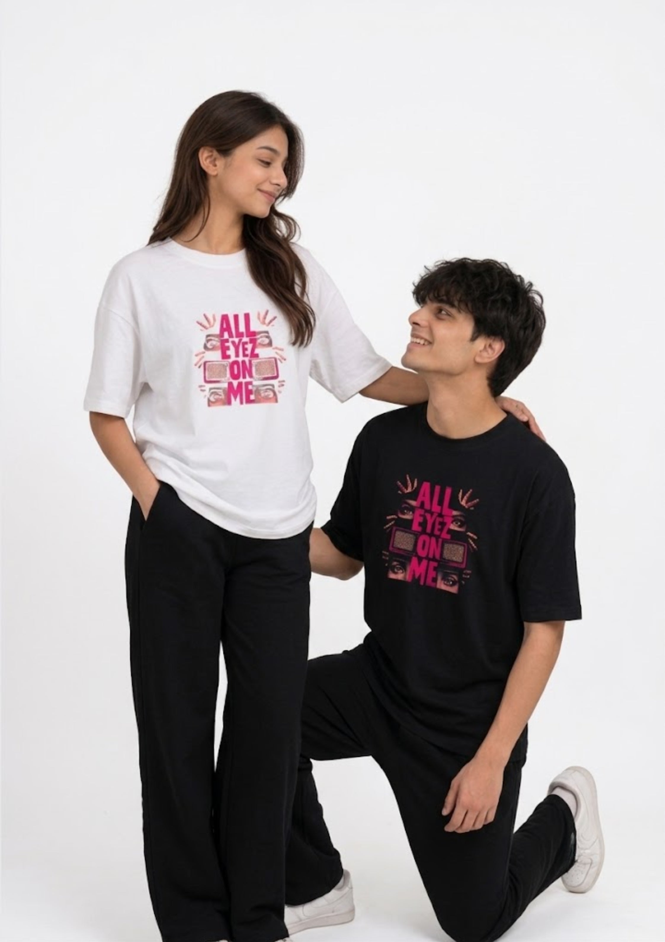 All Eyez On Me Graphic Oversized Unisex T-Shirt | 220 GSM | 100% Cotton