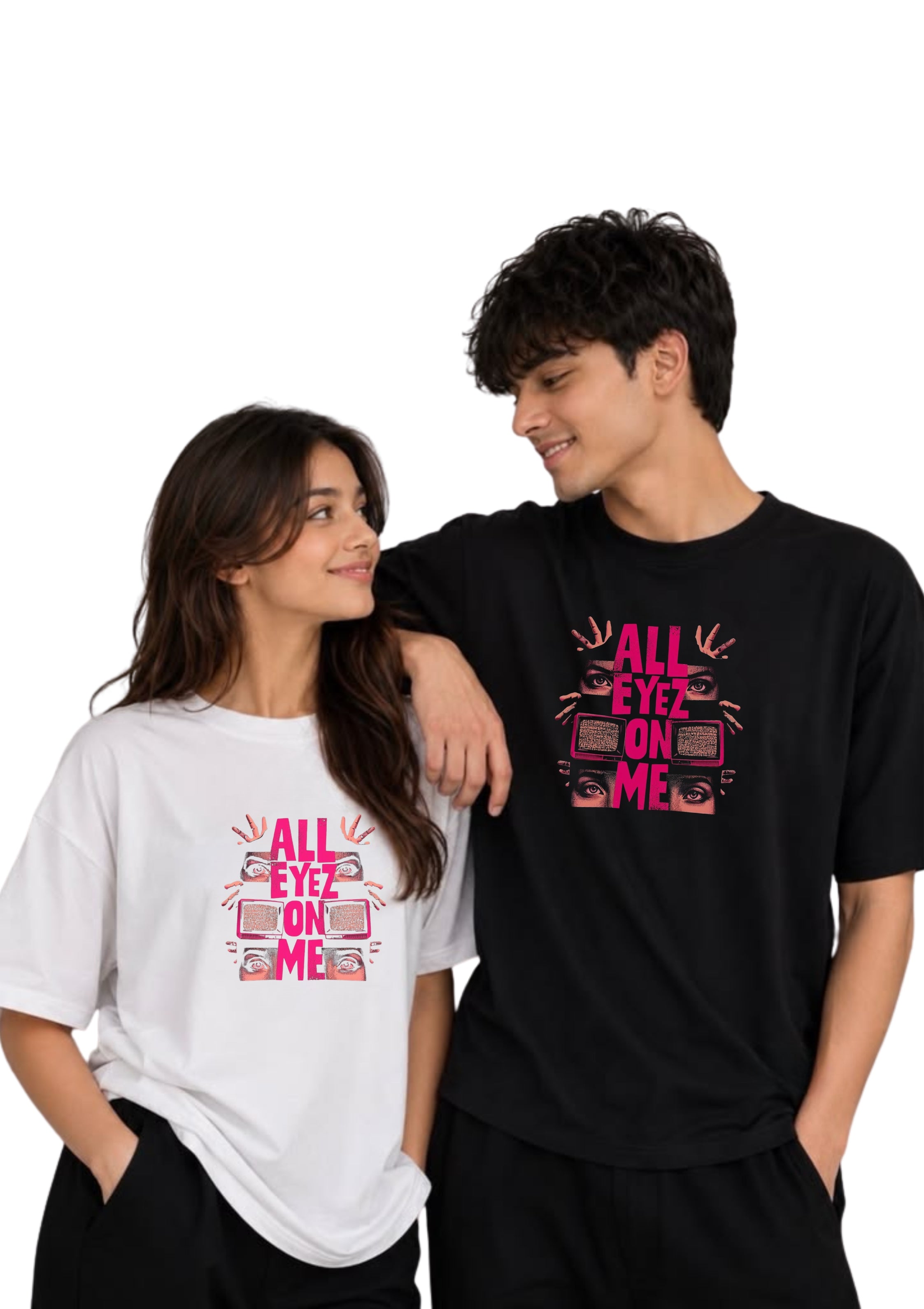 All Eyez On Me Graphic Oversized Unisex T-Shirt | 220 GSM | 100% Cotton