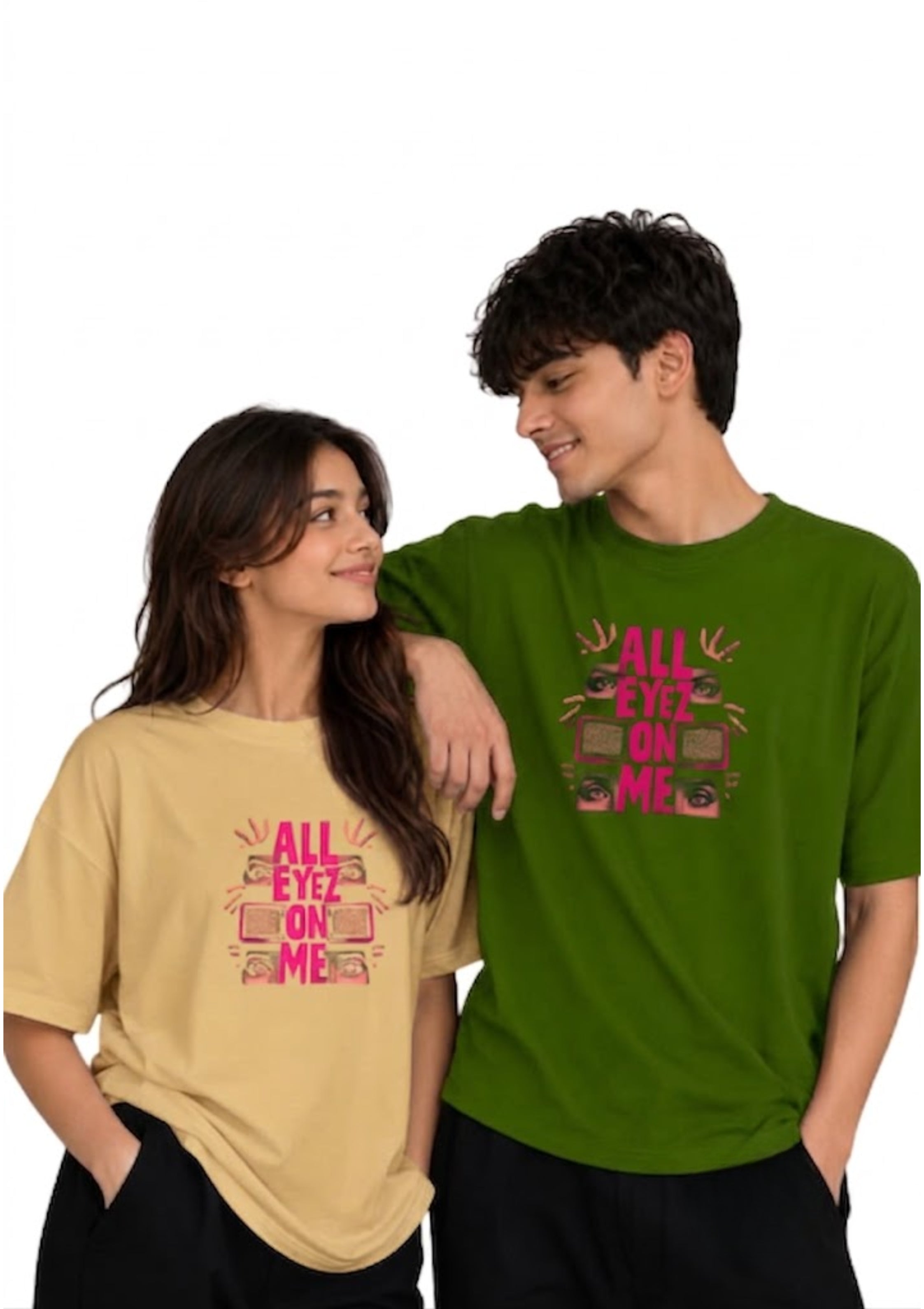 All Eyez On Me Graphic Oversized Unisex T-Shirt | 220 GSM | 100% Cotton