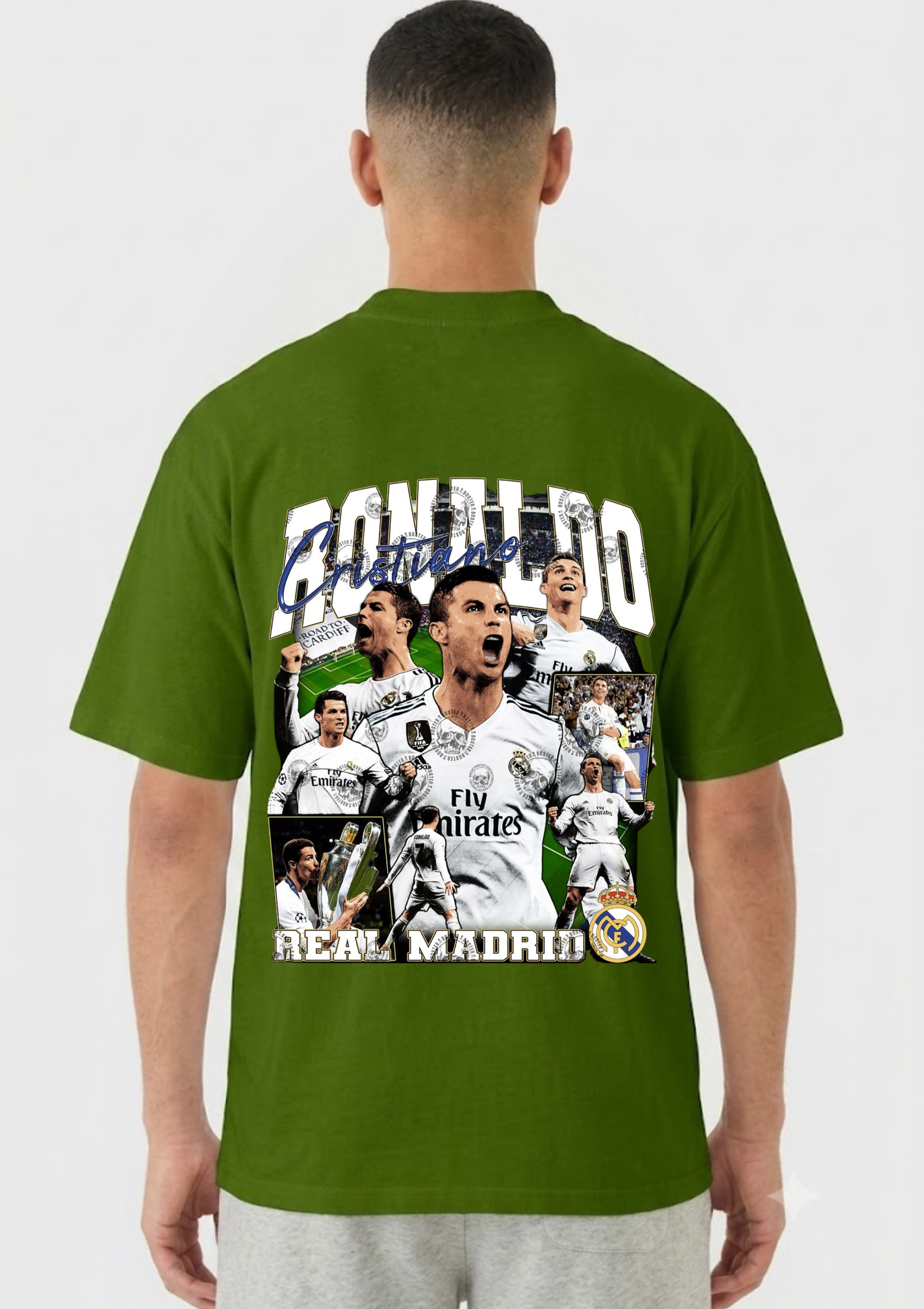 Cristiano Ronaldo Football Legend Graphic Oversized T-Shirt | 220 GSM | 100% Cotton