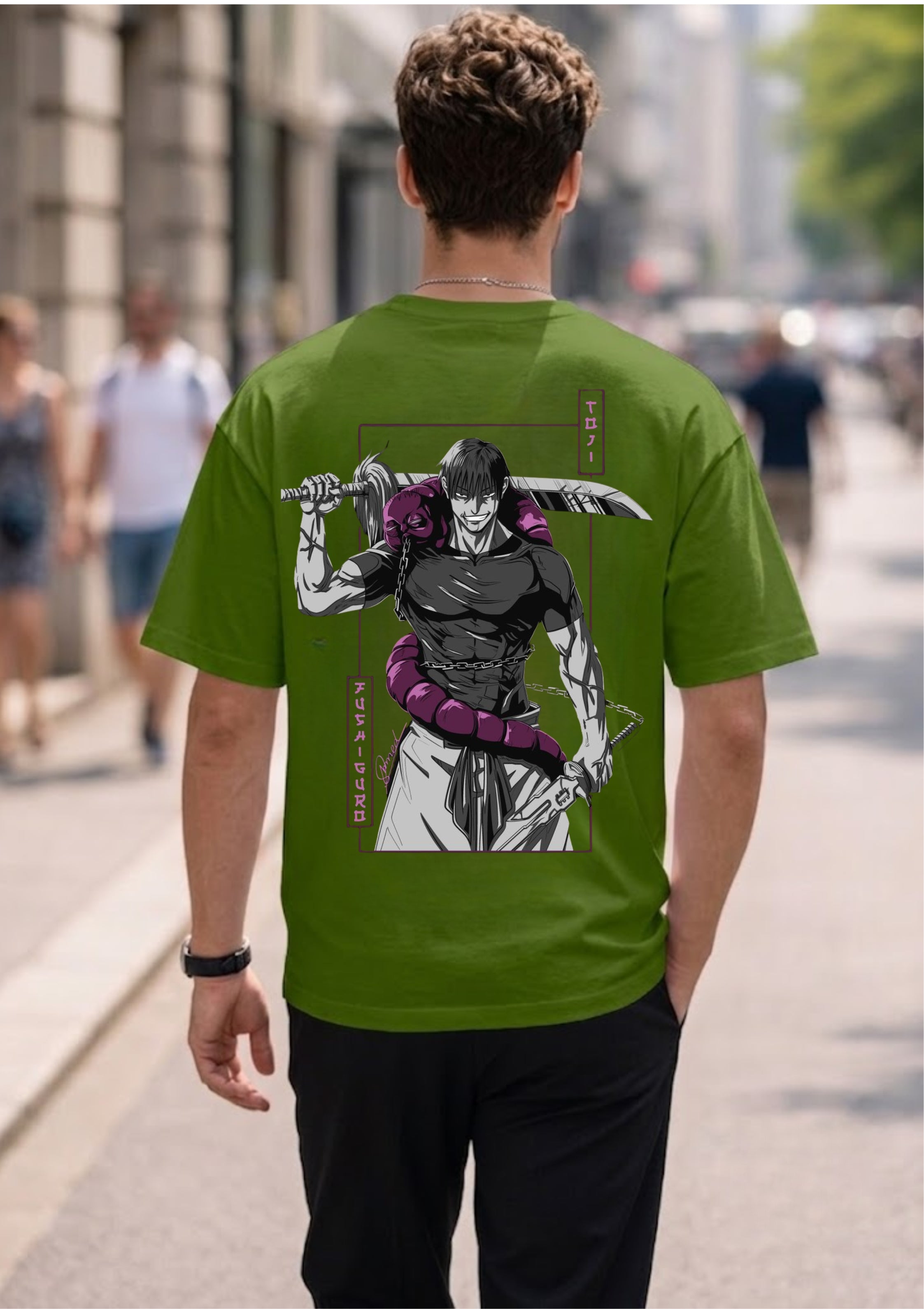 Dark Warrior Anime Graphic Oversized T-Shirt | 220 GSM | 100% Cotton