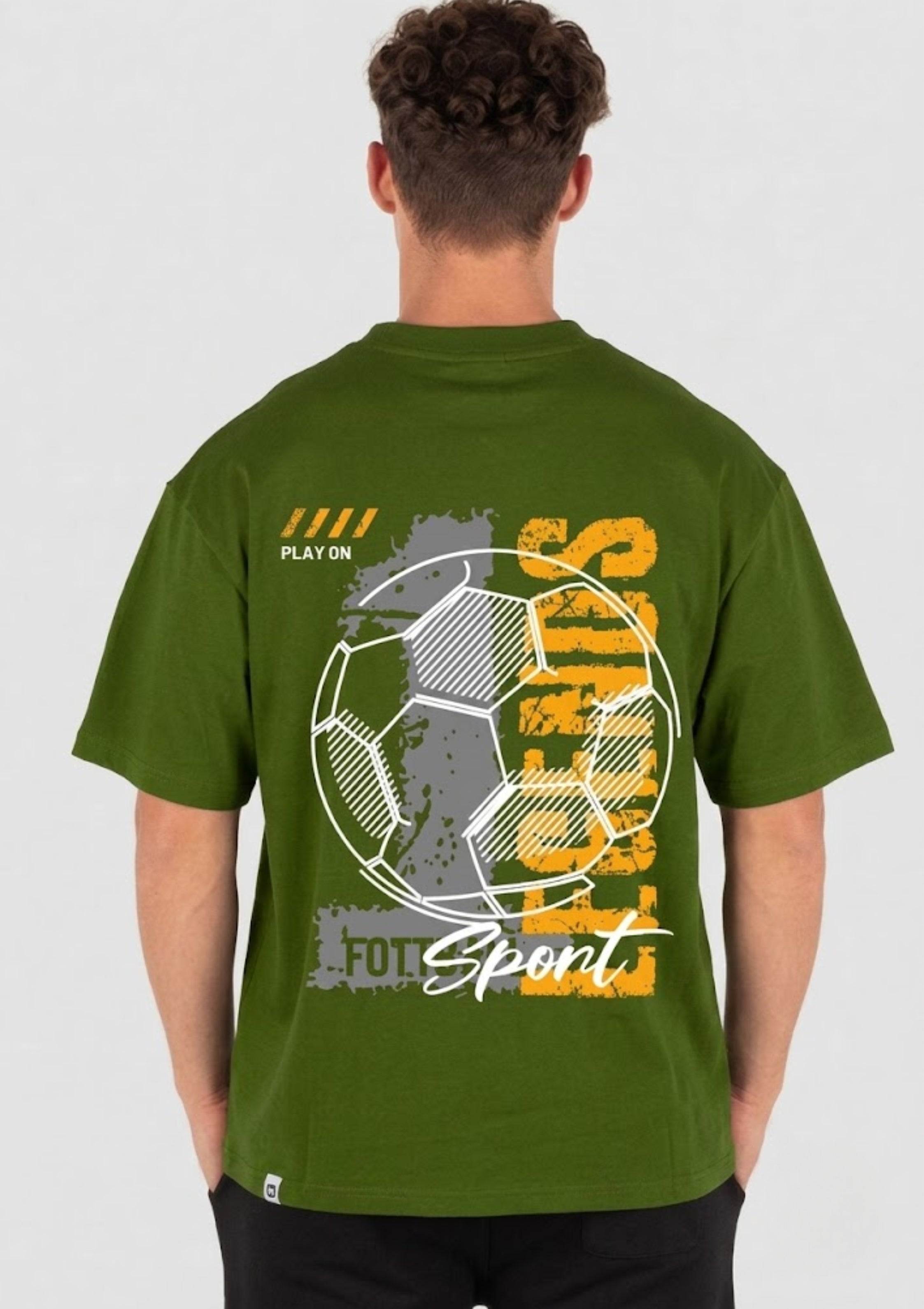 Football Sport Graphic Oversized T-Shirt | 220 GSM | 100% Cotton