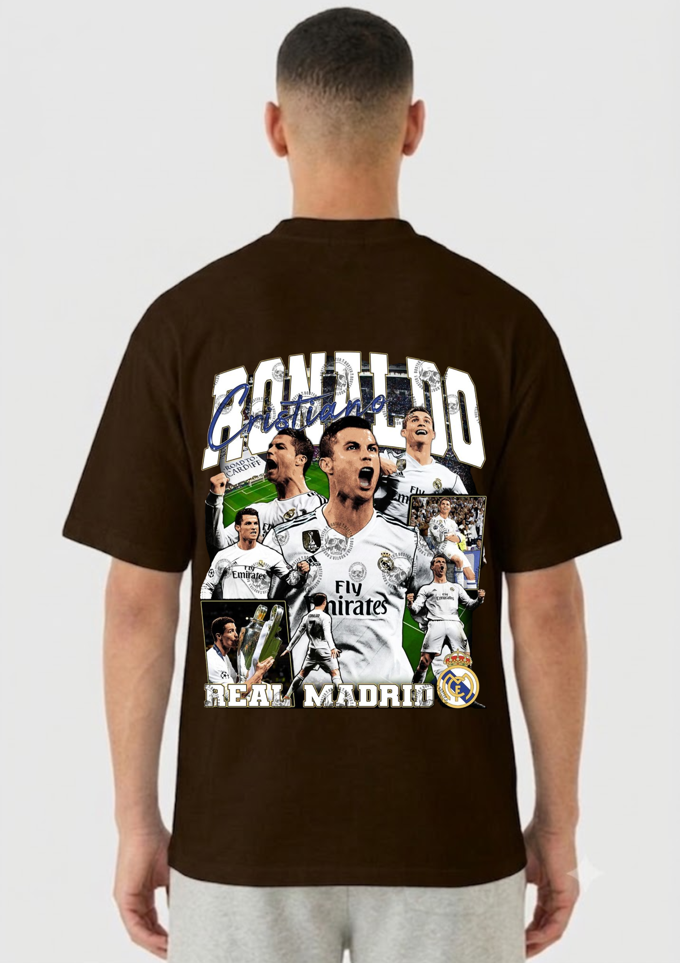 Cristiano Ronaldo Football Legend Graphic Oversized T-Shirt | 220 GSM | 100% Cotton