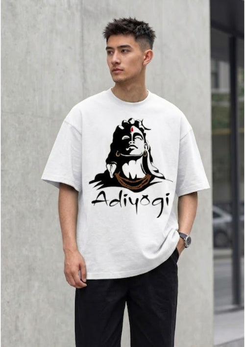 Adiyogi Mahadev Graphic Oversized T-Shirt | 100% Cotton | 220 GSM