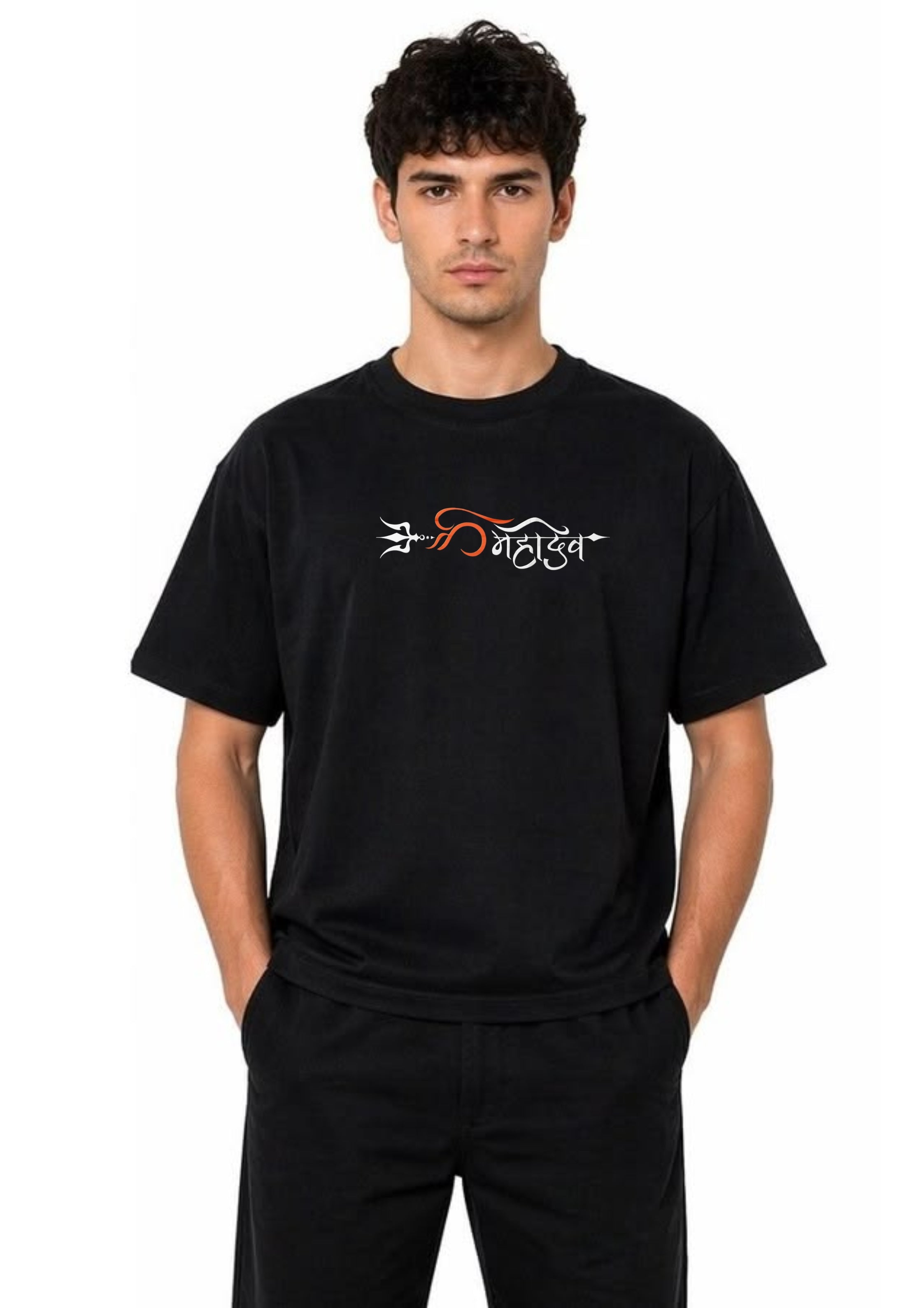 Mahadev Typography Graphic Oversized T-Shirt | 100% Cotton | 220 GSM