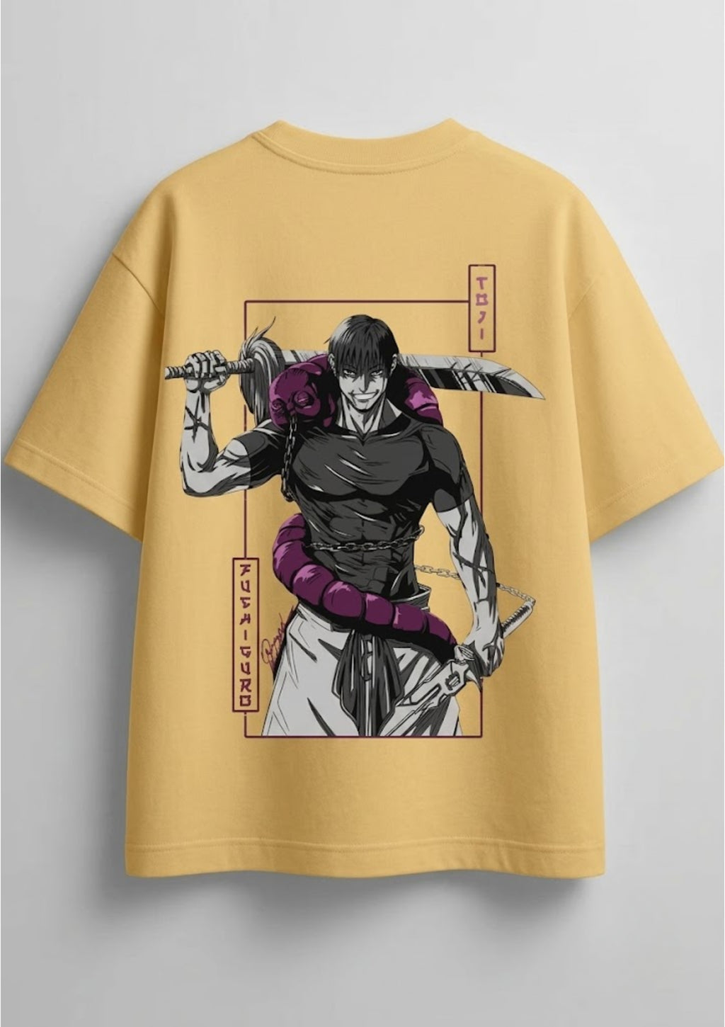 Dark Warrior Anime Graphic Oversized T-Shirt | 220 GSM | 100% Cotton