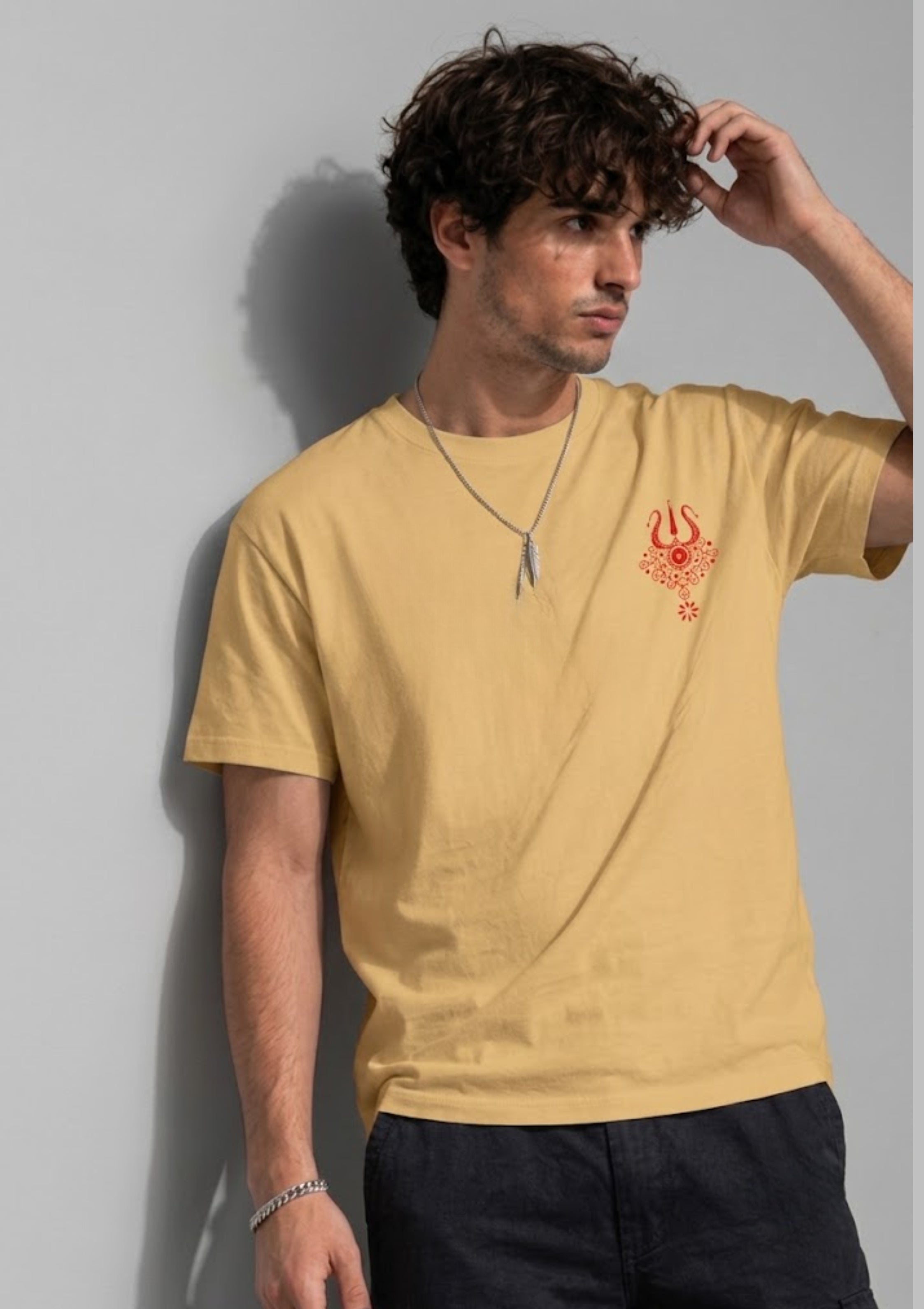 Mahadev Watercolour Art Graphic Unisex Oversized T-Shirt | 220 GSM | 100% Cotton