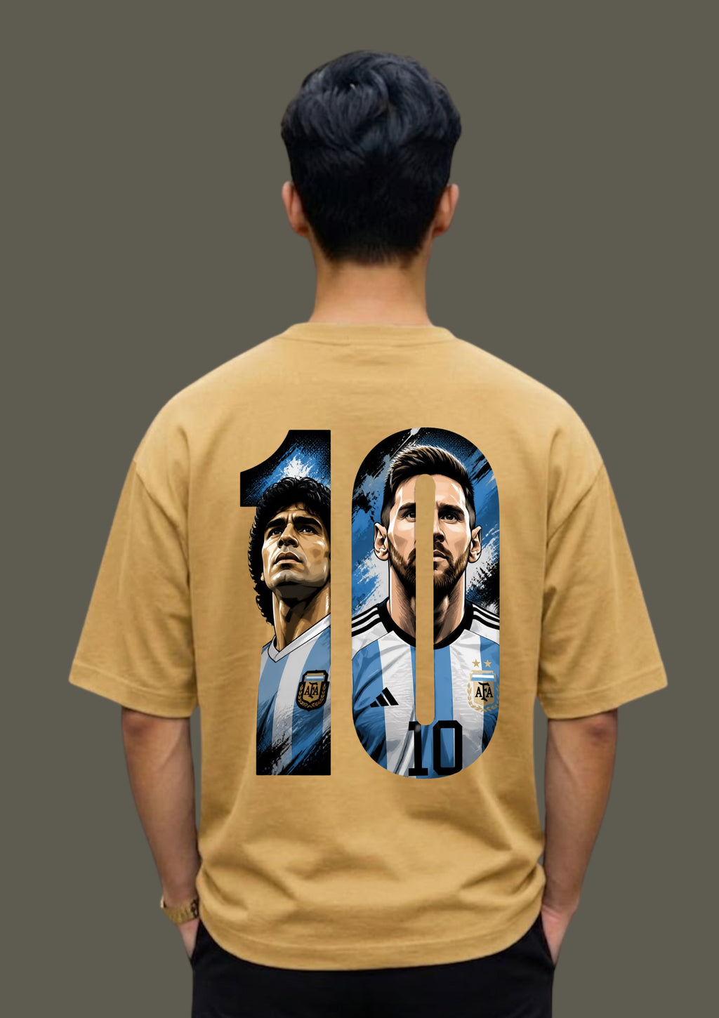 Football Legends No. 10 Graphic Oversized T-Shirt | 100% Cotton | 220 GSM