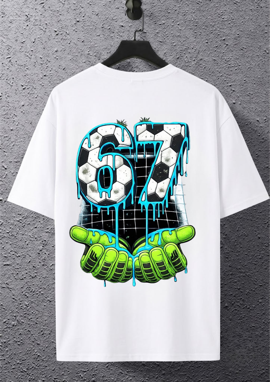 Goalkeeper 67 Football Graphic Oversized T-Shirt | 220 GSM | 100% Cotton
