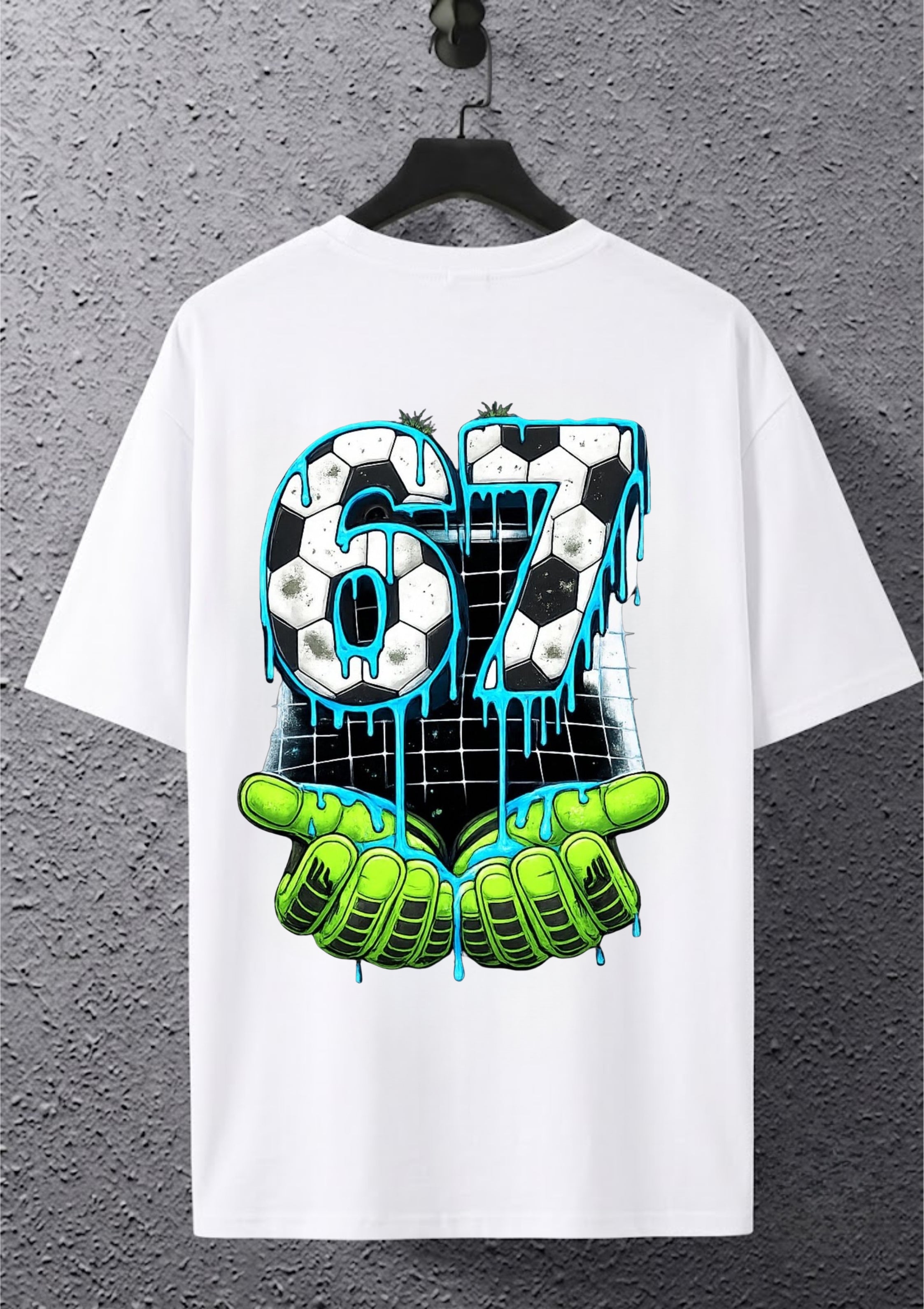 Goalkeeper 67 Football Graphic Oversized T-Shirt | 220 GSM | 100% Cotton