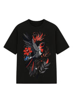 Floral Bird Graphic Oversized T-Shirt | 100% Cotton | 220 GSM