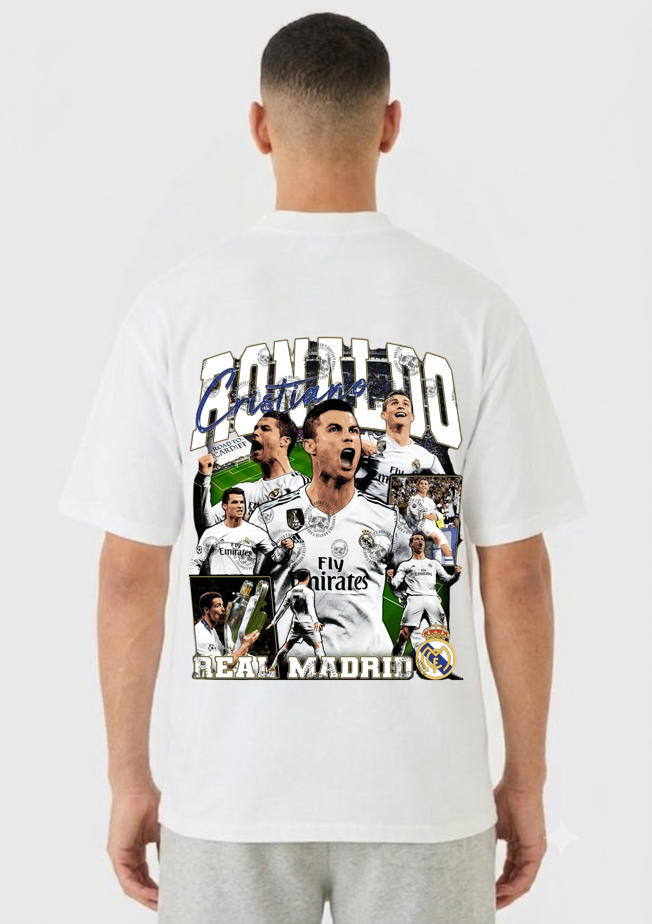 Cristiano Ronaldo Football Legend Graphic Oversized T-Shirt | 220 GSM | 100% Cotton