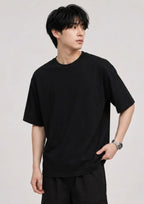 Behind Anime Swordsman Graphic Oversized T-Shirt | 100% Cotton | 220 GSM
