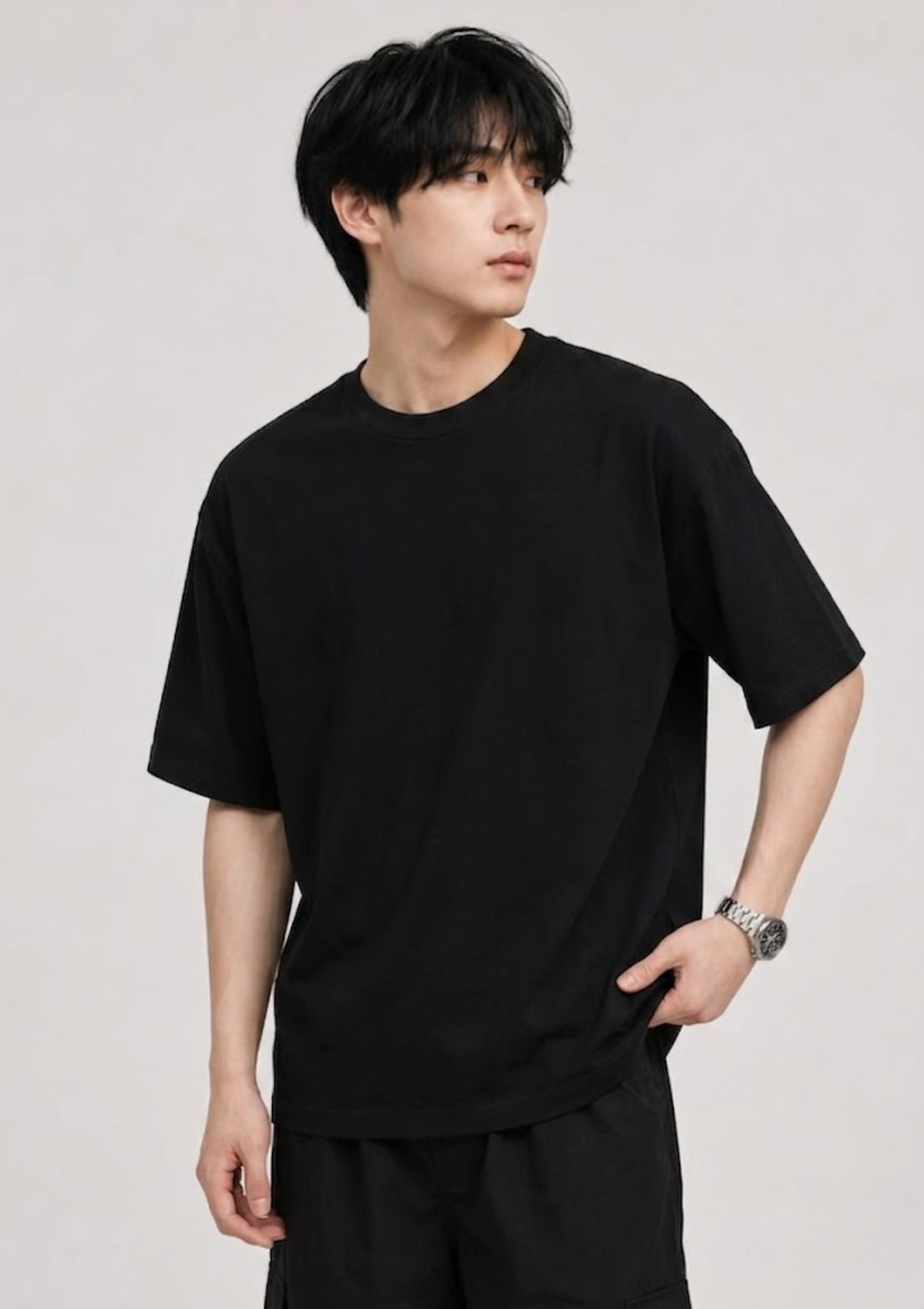 Behind Anime Swordsman Graphic Oversized T-Shirt | 100% Cotton | 220 GSM