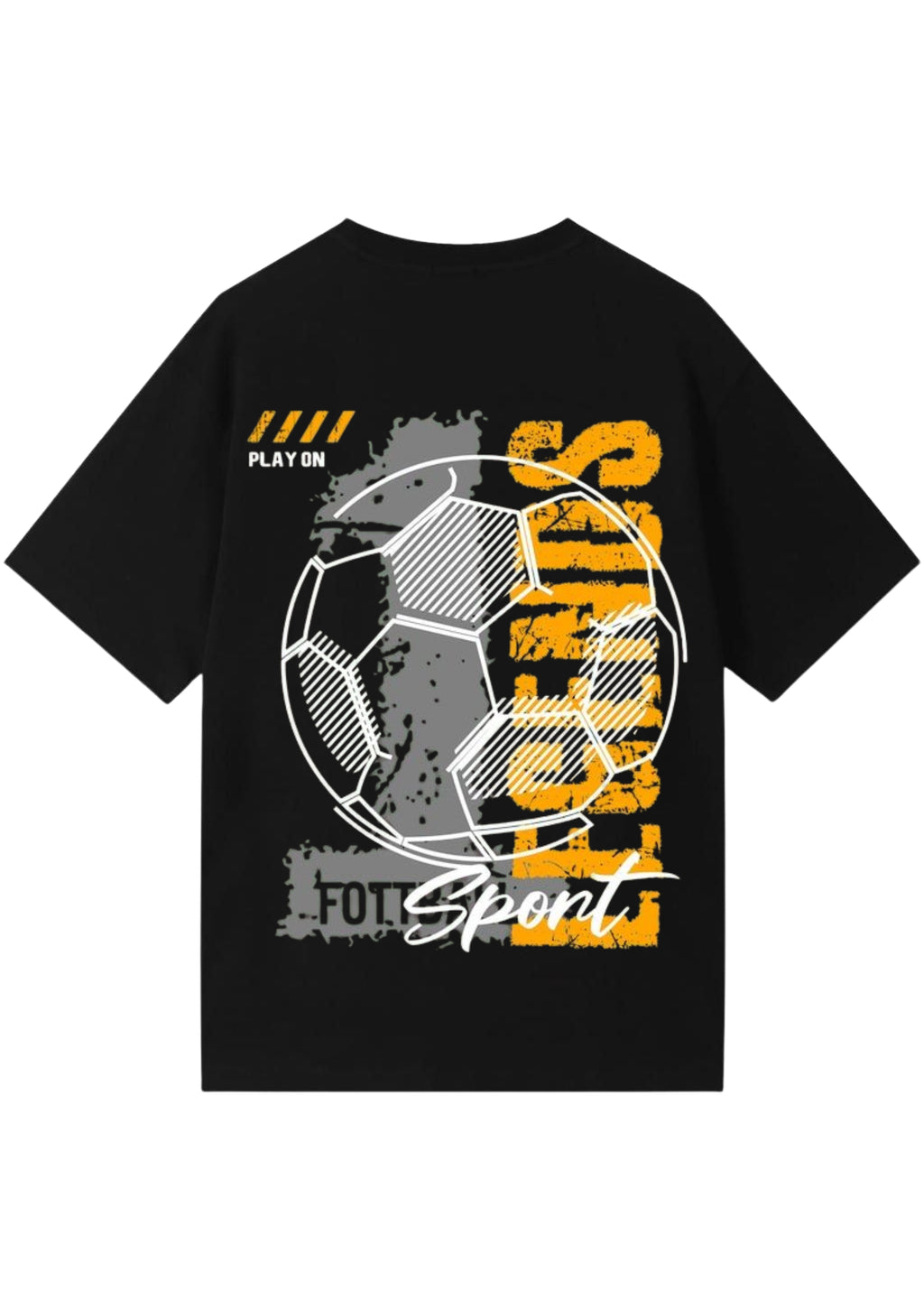 Football Sport Graphic Oversized T-Shirt | 220 GSM | 100% Cotton