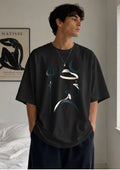 Mahadev Trishul Minimal Graphic Oversized T-Shirt | 100% Cotton | 220 GSM