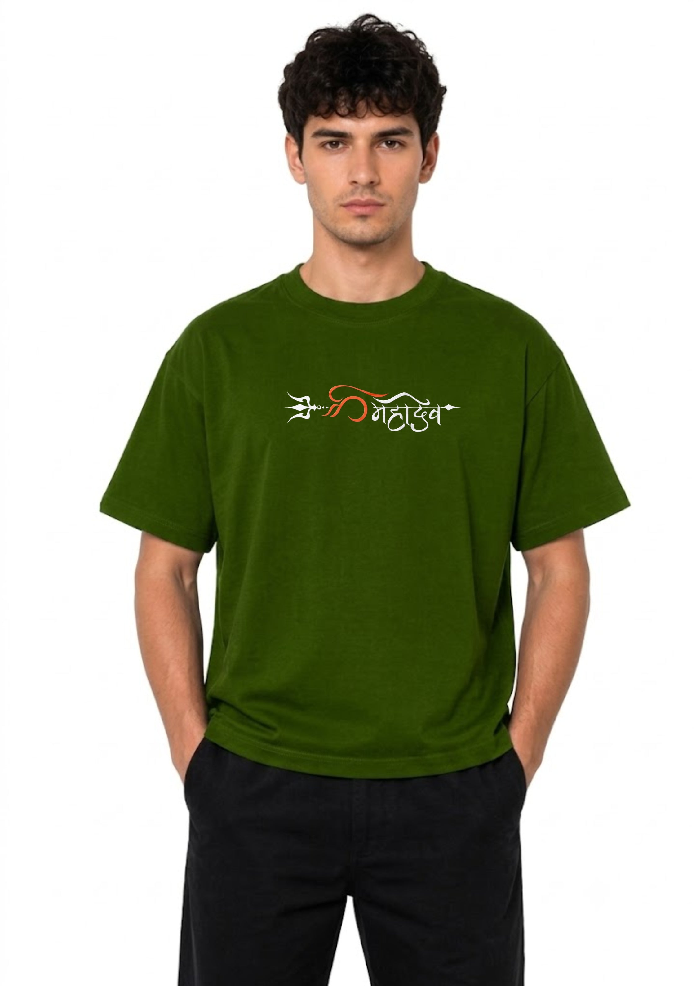 Mahadev Typography Graphic Oversized T-Shirt | 100% Cotton | 220 GSM