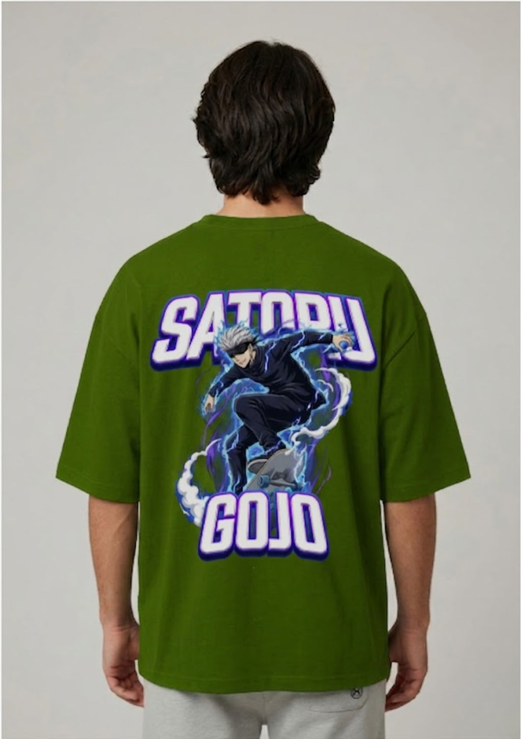 Satoru Gojo Anime Graphic Oversized T-Shirt | 100% Cotton | 220 GSM