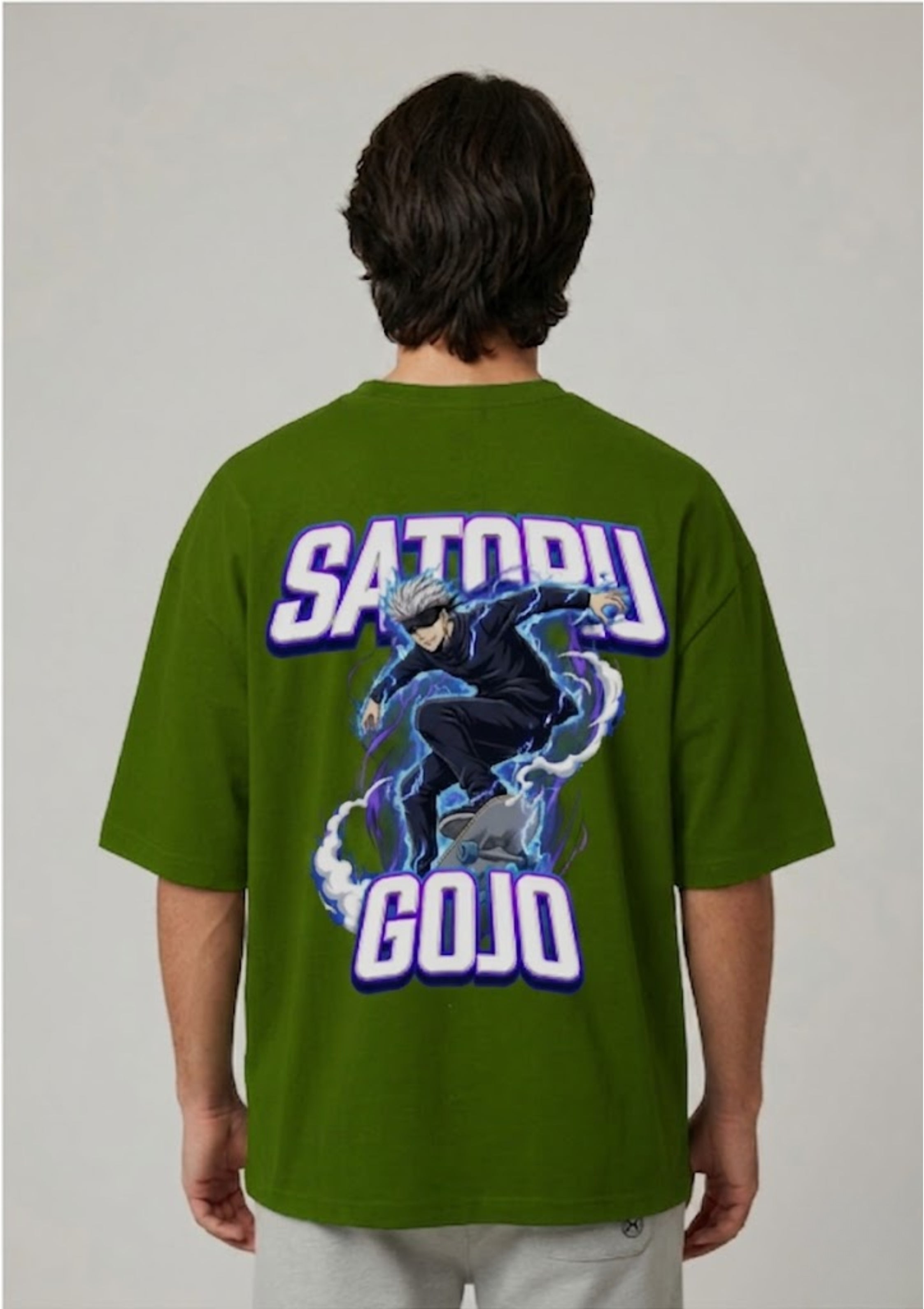 Satoru Gojo Anime Graphic Oversized T-Shirt | 100% Cotton | 220 GSM