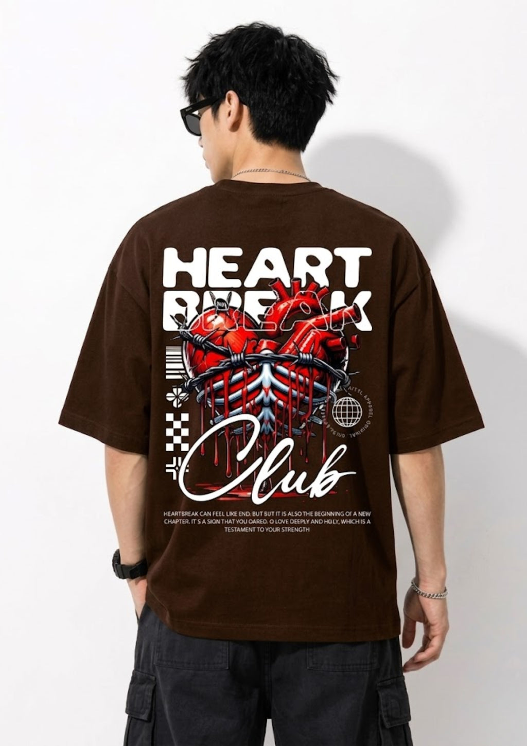 Heartbreak Club Graphic Oversized T-Shirt | 100% Cotton | 220 GSM