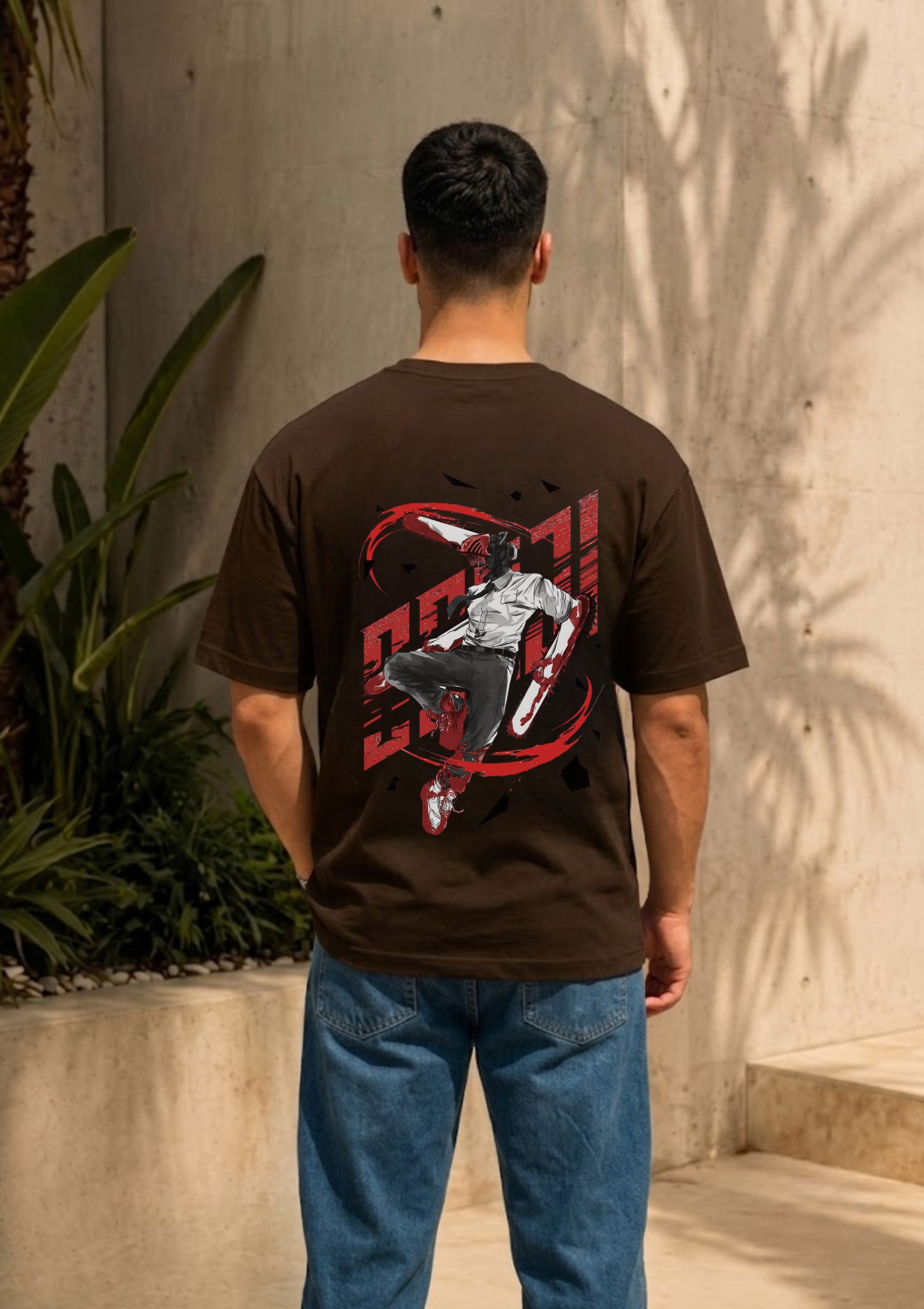 Chainsaw Warrior Anime Graphic Oversized T-Shirt | 100% Cotton | 220 GSM