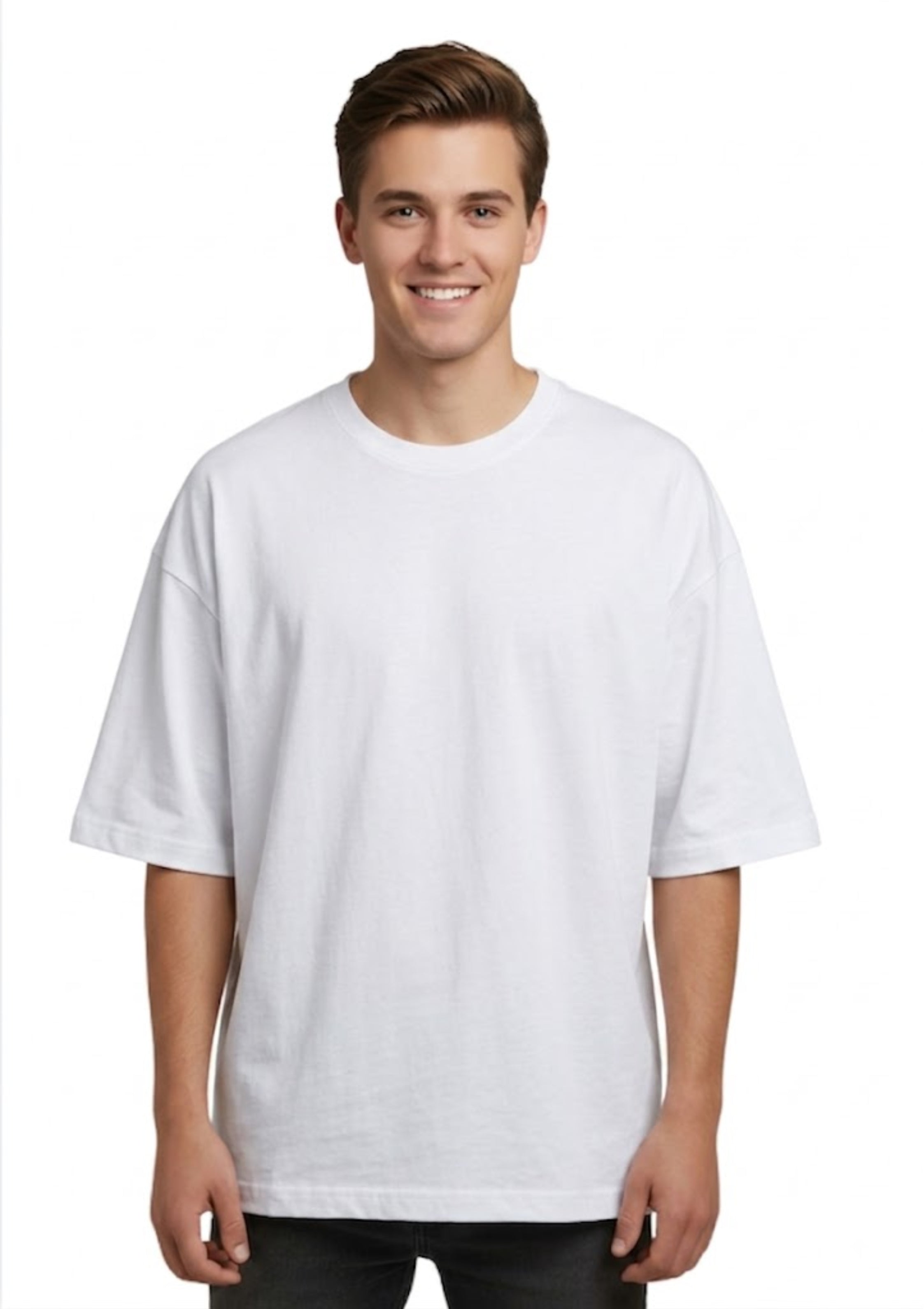 Radha Krishna Flute Art Graphic Oversized T-Shirt | 100% Cotton | 220 GSM