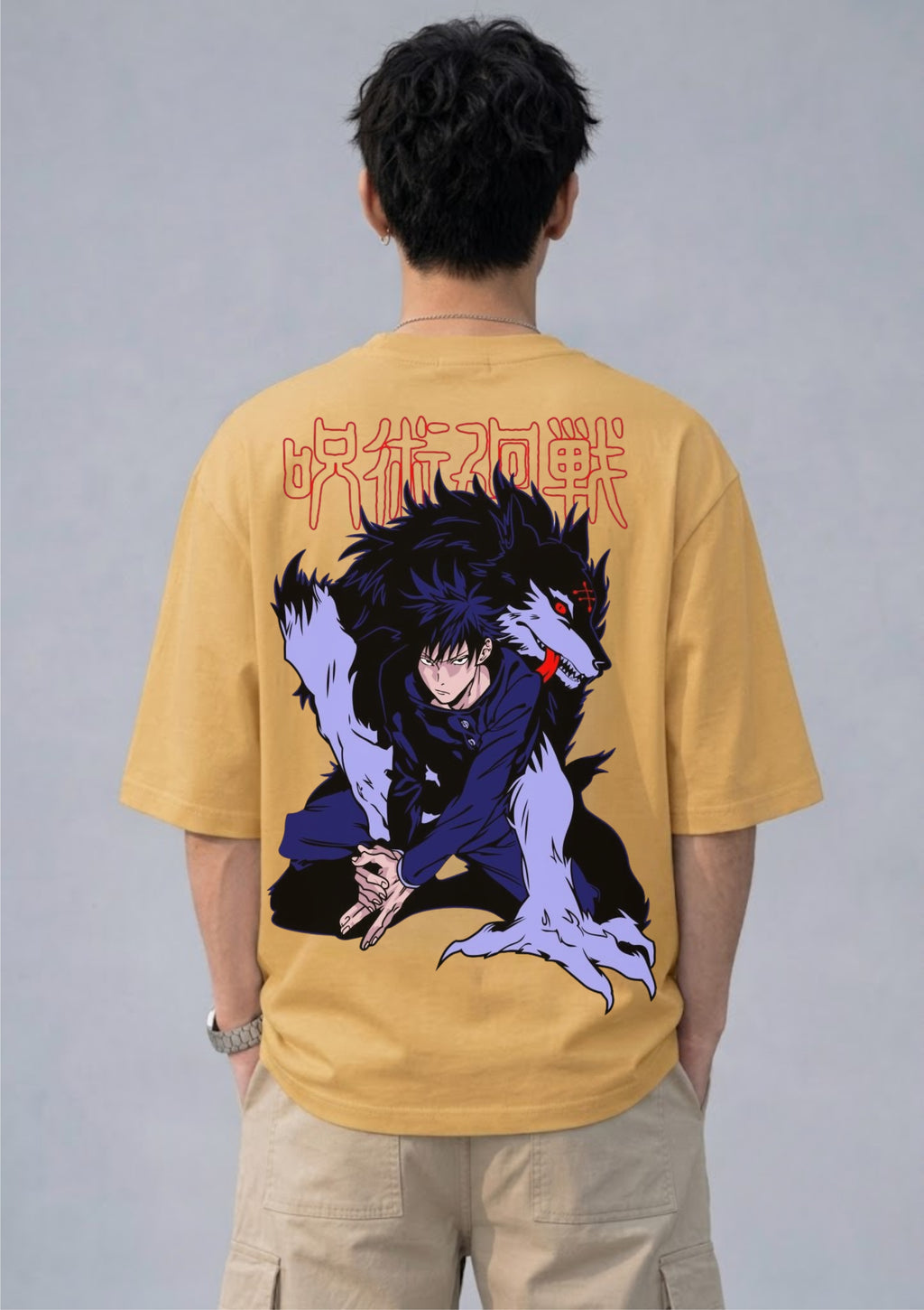 Shadow Wolf Anime Graphic Oversized T-Shirt | 100% Cotton | 220 GSM