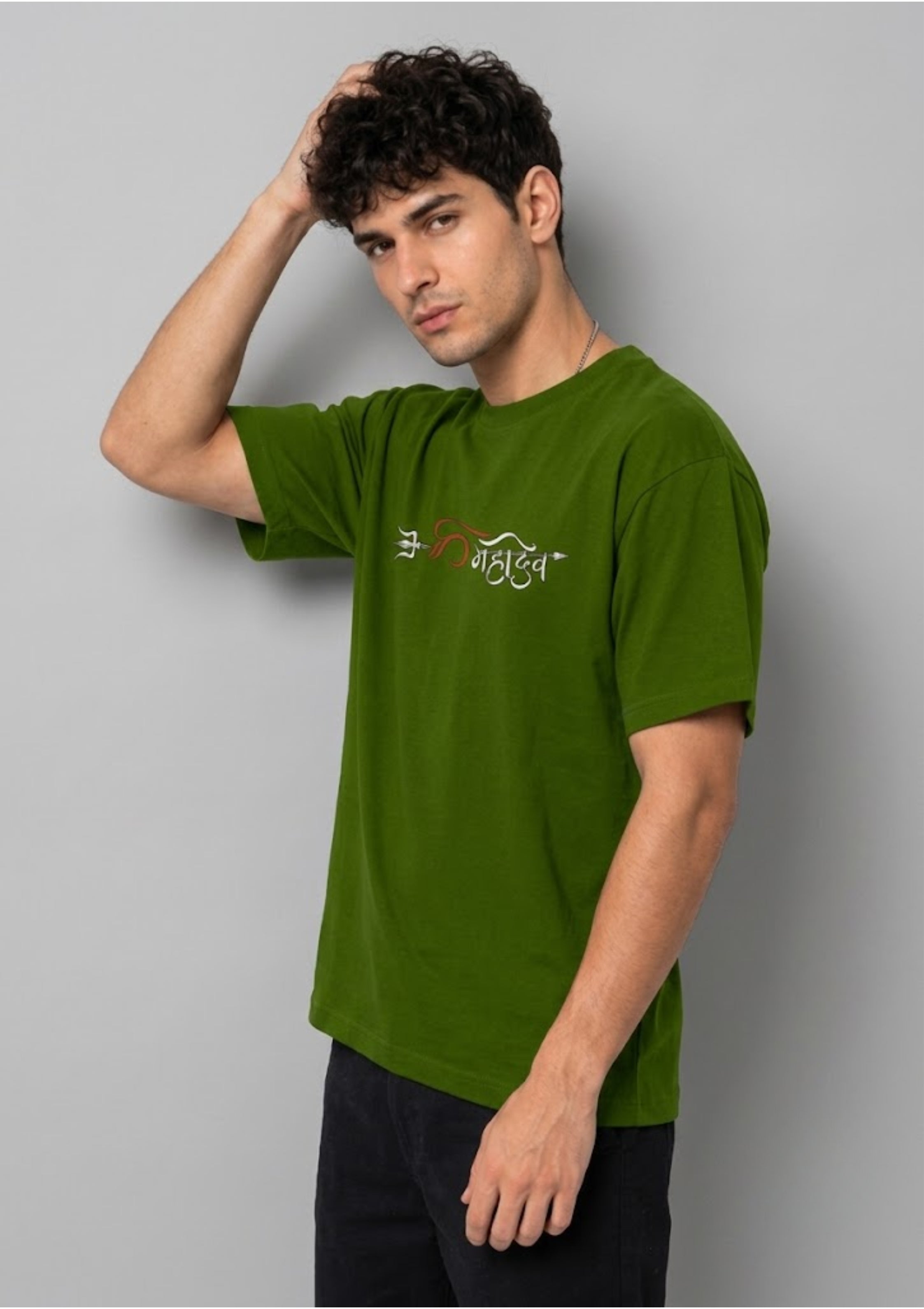 Mahadev Typography Graphic Oversized T-Shirt | 100% Cotton | 220 GSM