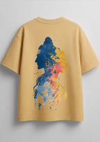 Mahadev Watercolour Art Graphic Unisex Oversized T-Shirt | 220 GSM | 100% Cotton