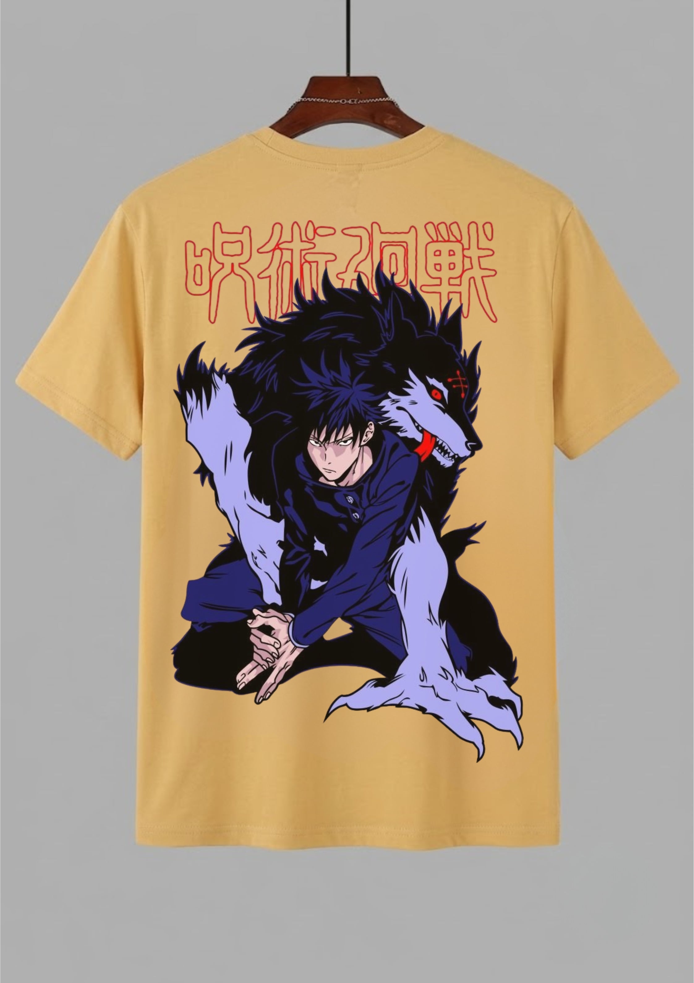 Shadow Wolf Anime Graphic Oversized T-Shirt | 100% Cotton | 220 GSM