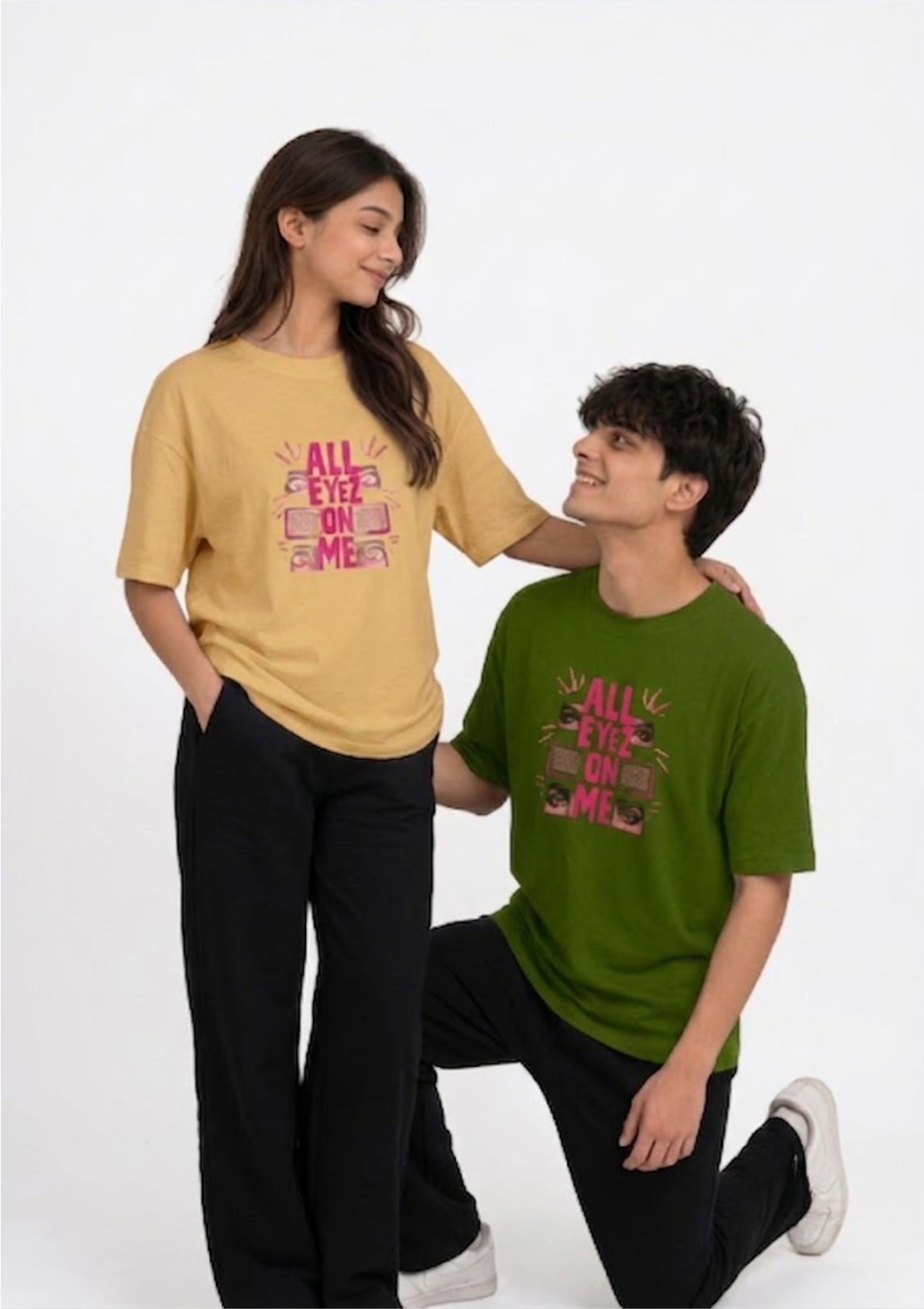 All Eyez On Me Graphic Oversized Unisex T-Shirt | 220 GSM | 100% Cotton