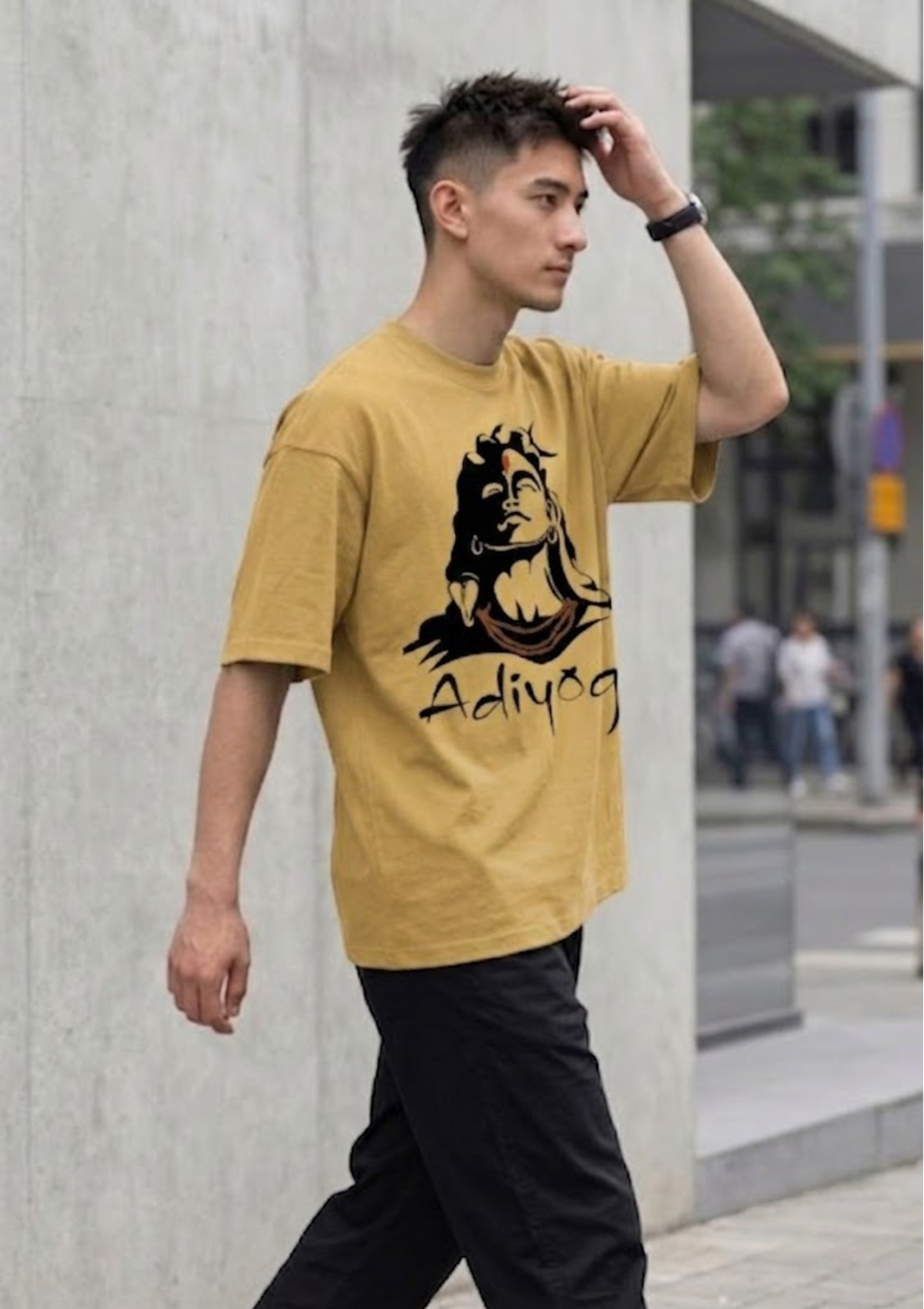 Adiyogi Mahadev Graphic Oversized T-Shirt | 100% Cotton | 220 GSM