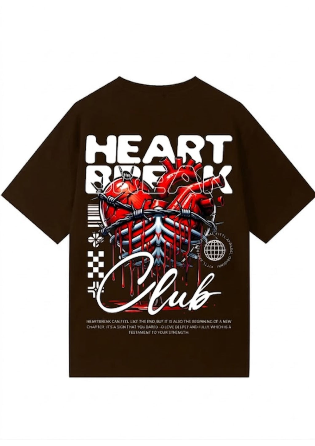 Heartbreak Club Graphic Oversized T-Shirt | 100% Cotton | 220 GSM