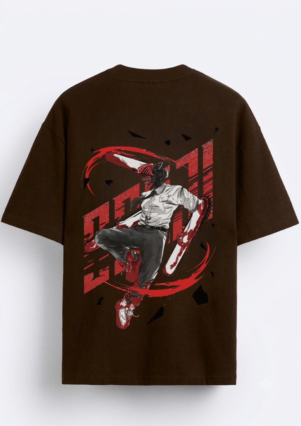 Chainsaw Warrior Anime Graphic Oversized T-Shirt | 100% Cotton | 220 GSM