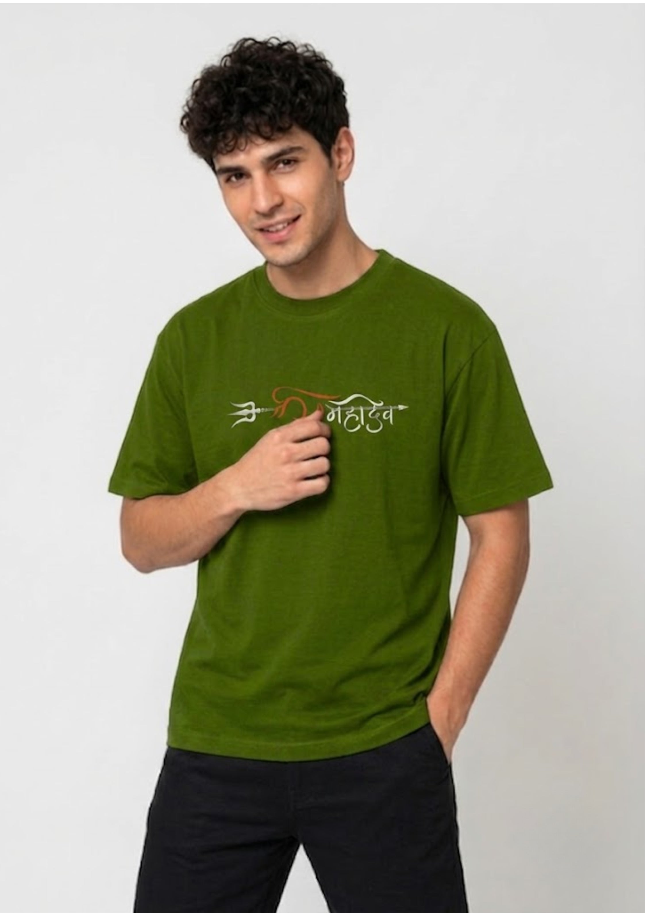 Mahadev Typography Graphic Oversized T-Shirt | 100% Cotton | 220 GSM