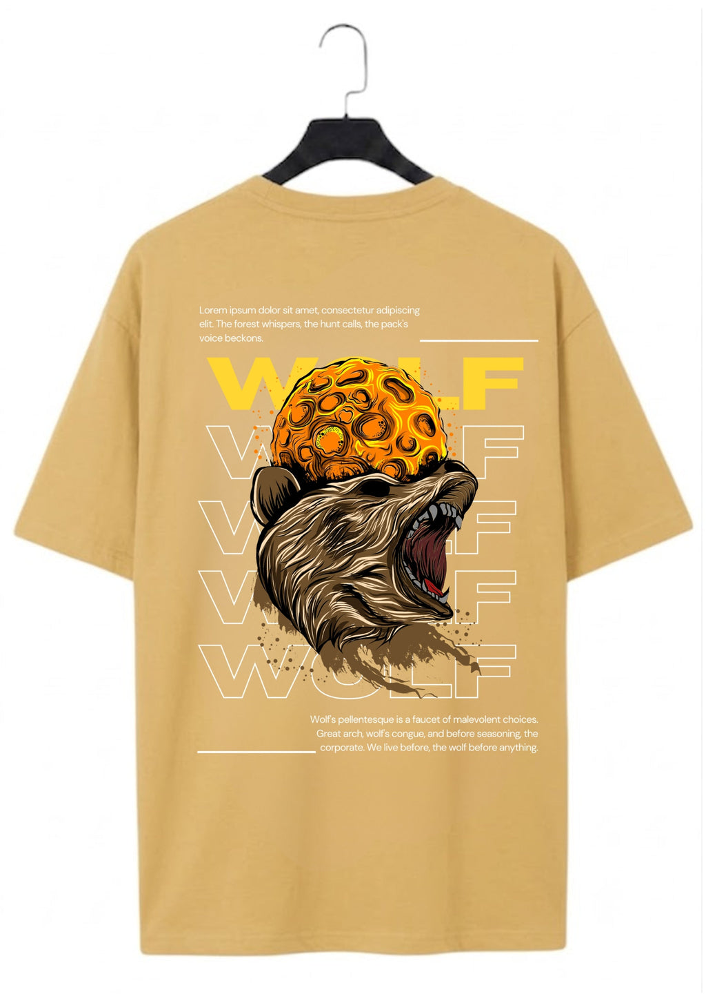 Wolf Moon Graphic Back Print