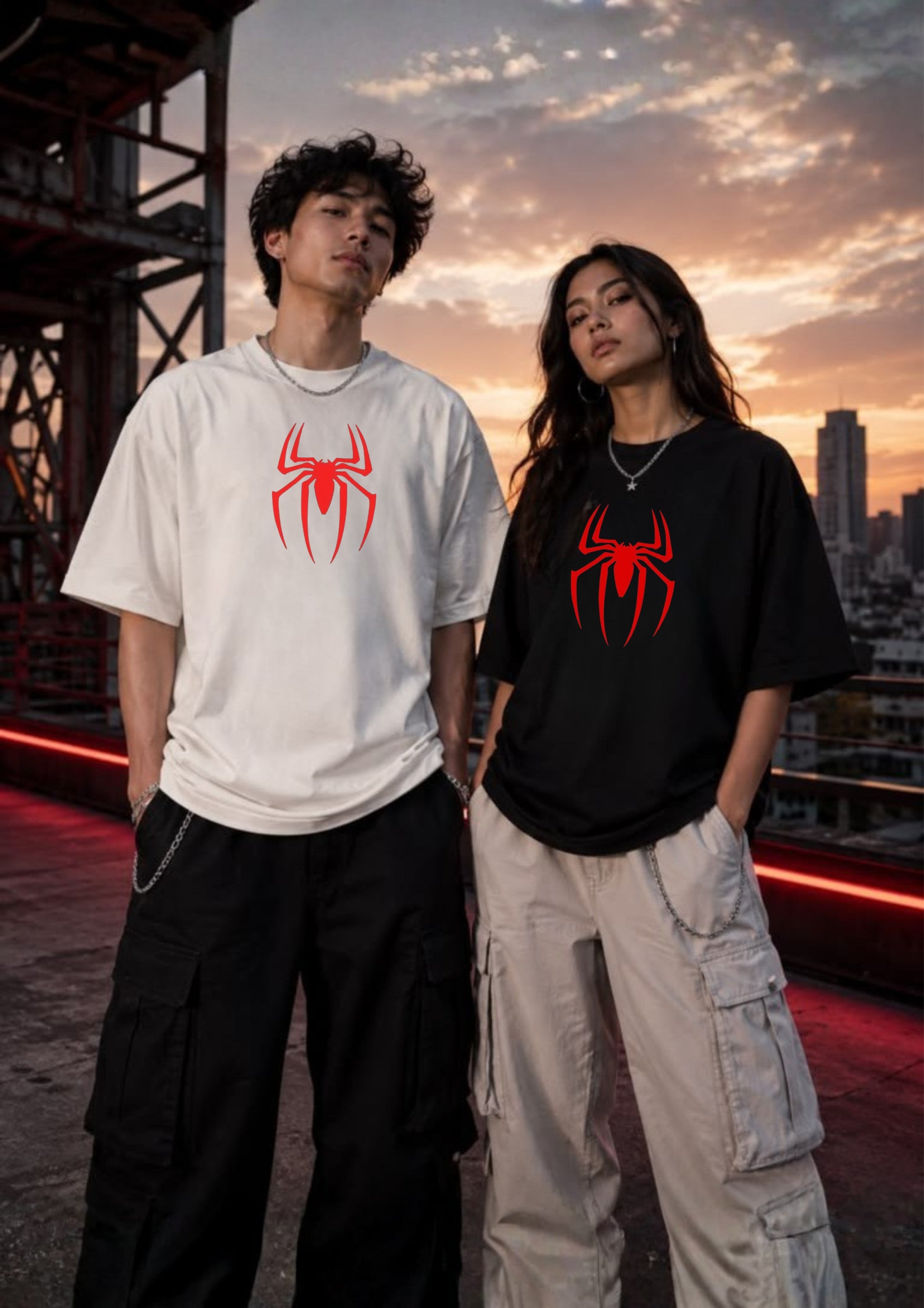 Spider Graphic Oversized Unisex T-Shirt | 220 GSM | 100% Cotton Premium Streetwear Tee